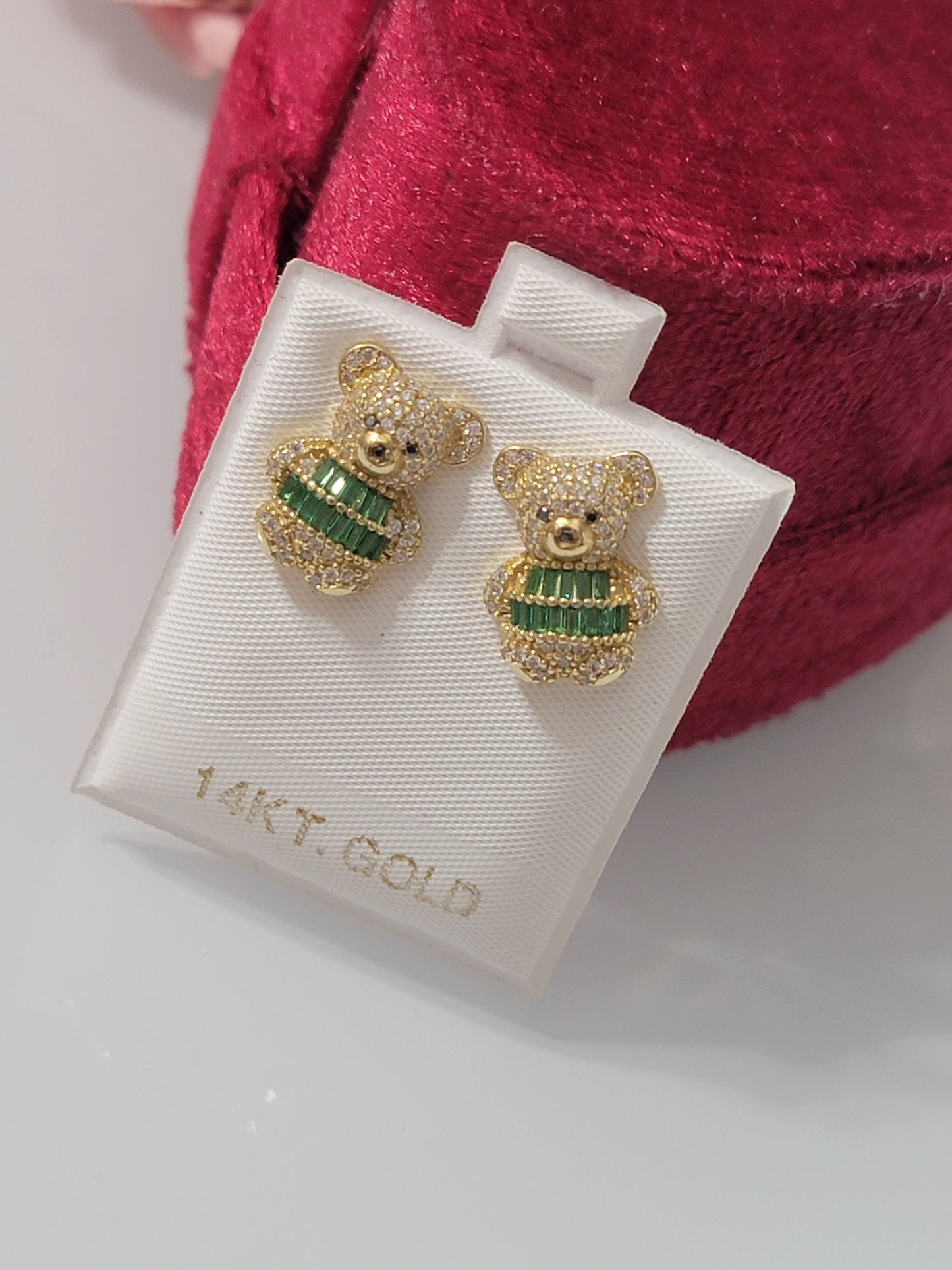 Aretes de oso 14k