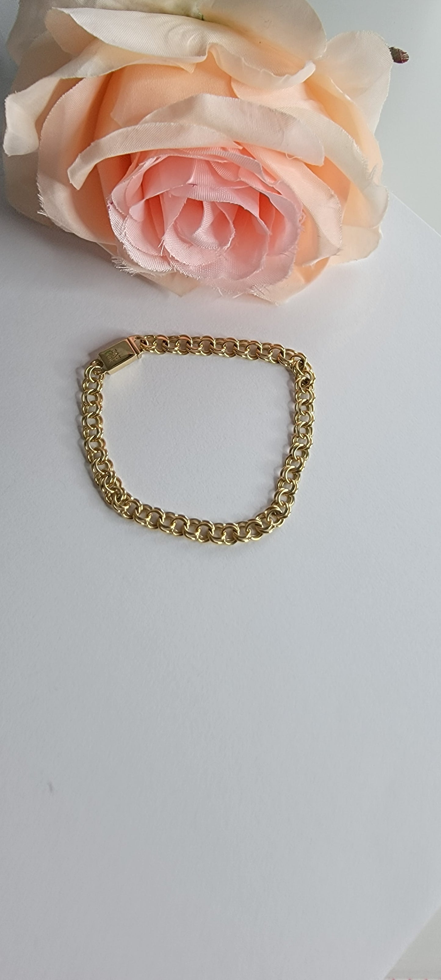 Pulsera tejido chino solida 14k