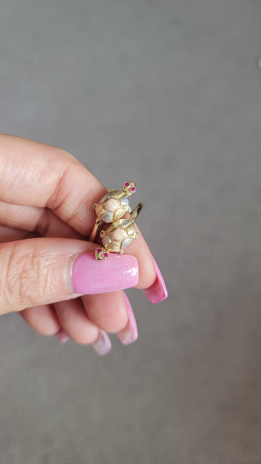 Anillo tortuga size 7 oro 14k