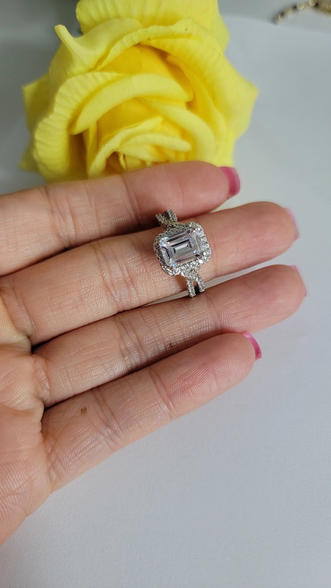 Size 6 anillo plata 925
